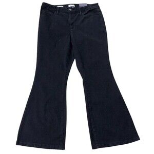 AVA & VIV Jeans Women’s Size 17 Black Tummy Control High Rise Flare Denim NWT